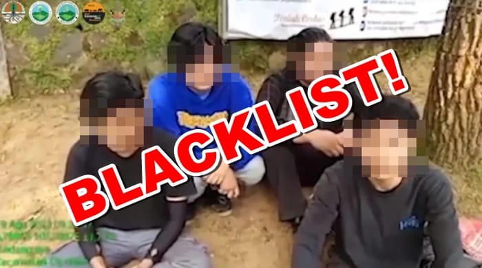 blacklist pendaki gunung gede
