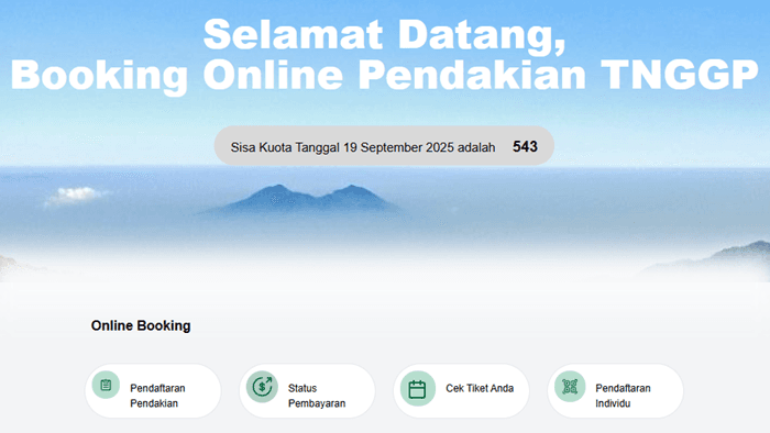 cara booking simaksi gunung gede pangrango